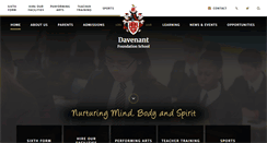 Desktop Screenshot of davenantschool.co.uk