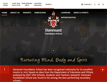 Tablet Screenshot of davenantschool.co.uk